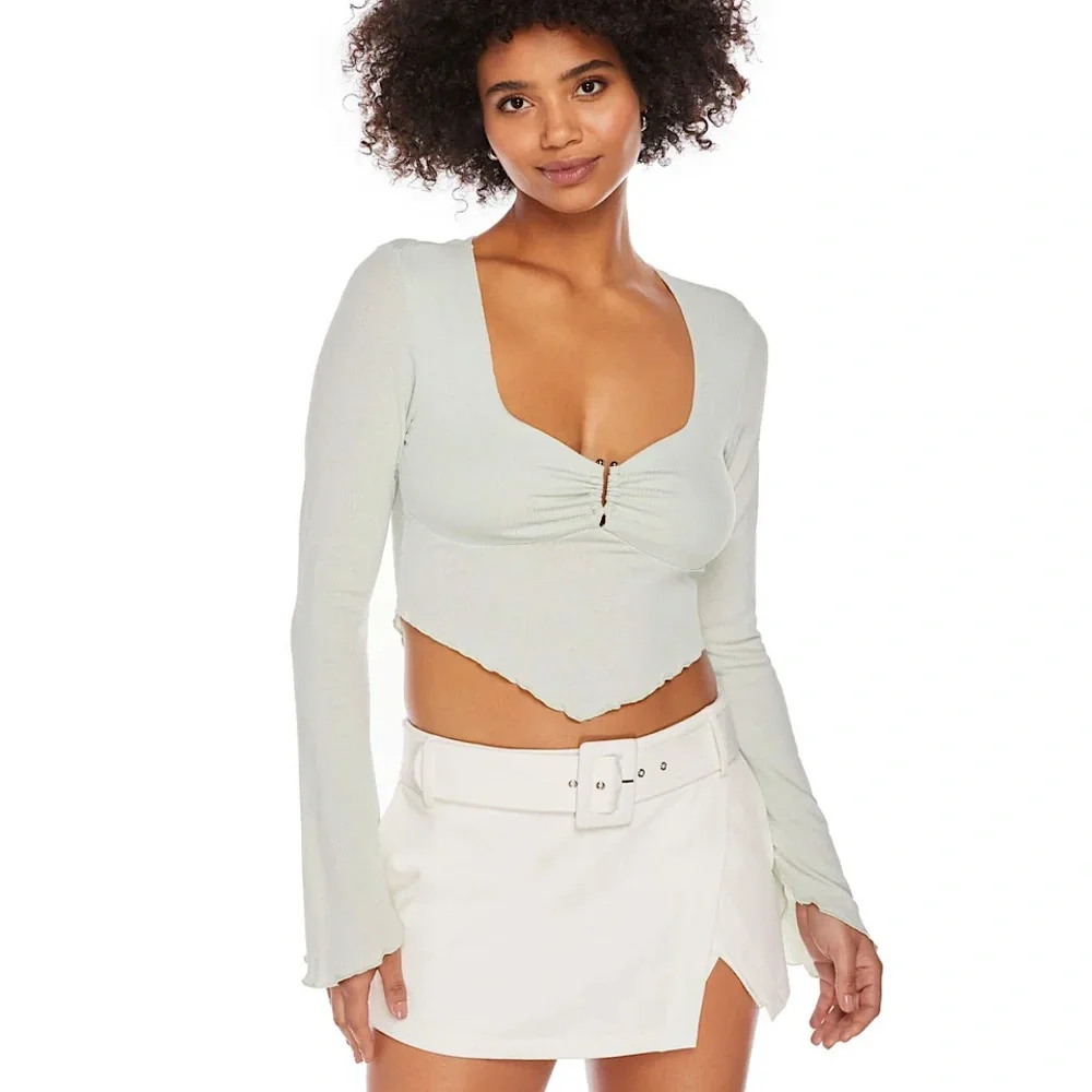 NWT Steele Urban Outfitters Harley Top Dusted Sage Sz M Summer Club Fest Party